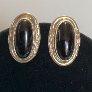 Sterling Silver/Onyx Earrings
